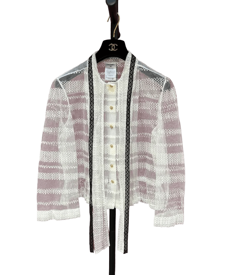 CHANEL 2008 SEE THROUGH SHIRT 44 FT102058