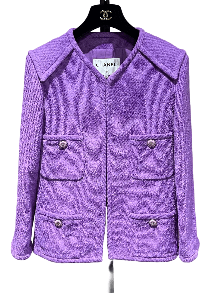 CHANEL PURPLE BLAZER 38 FT102069