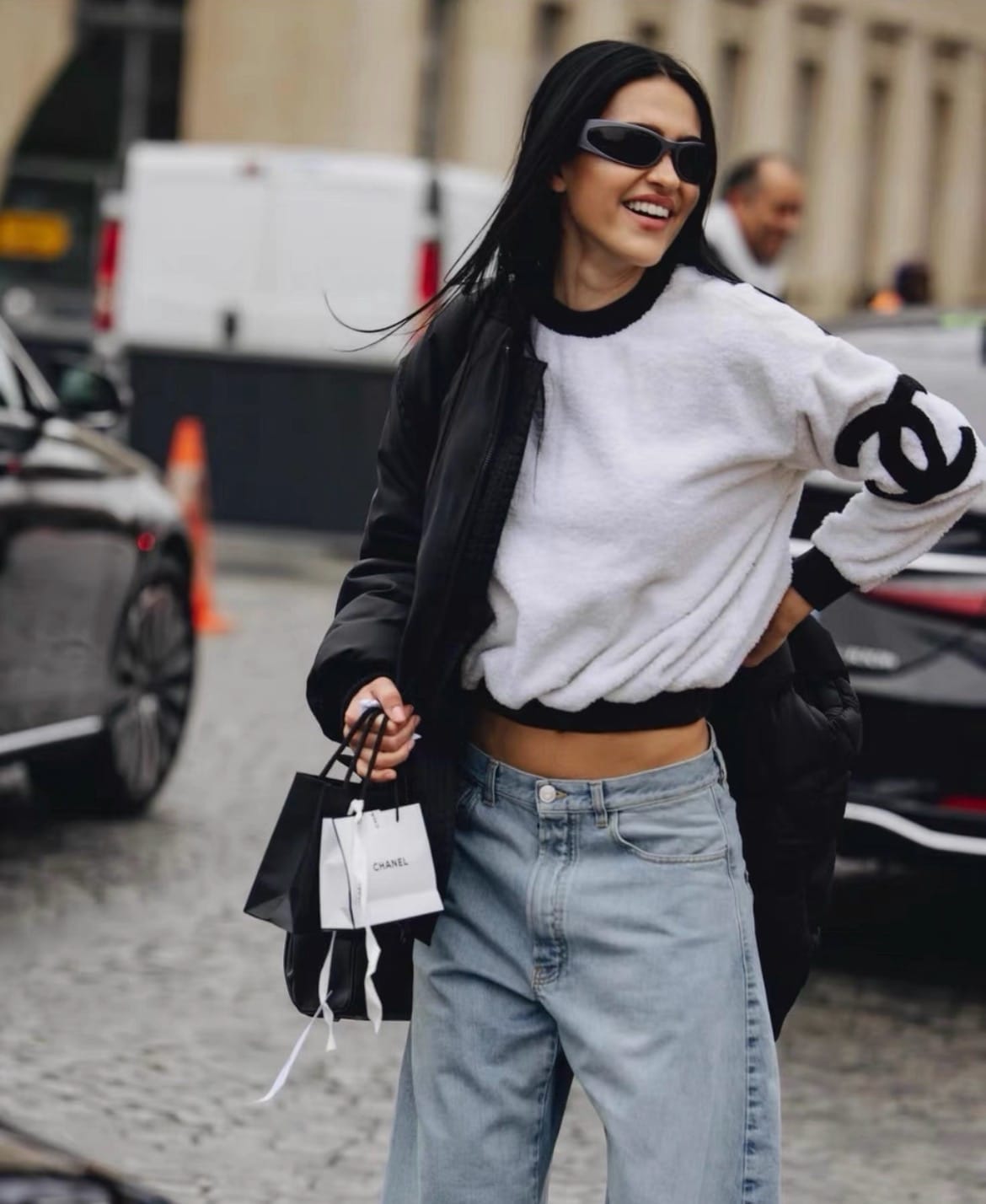 CHANEL TEDDY TERRY CLOTH SWEATSHIRT FT102340