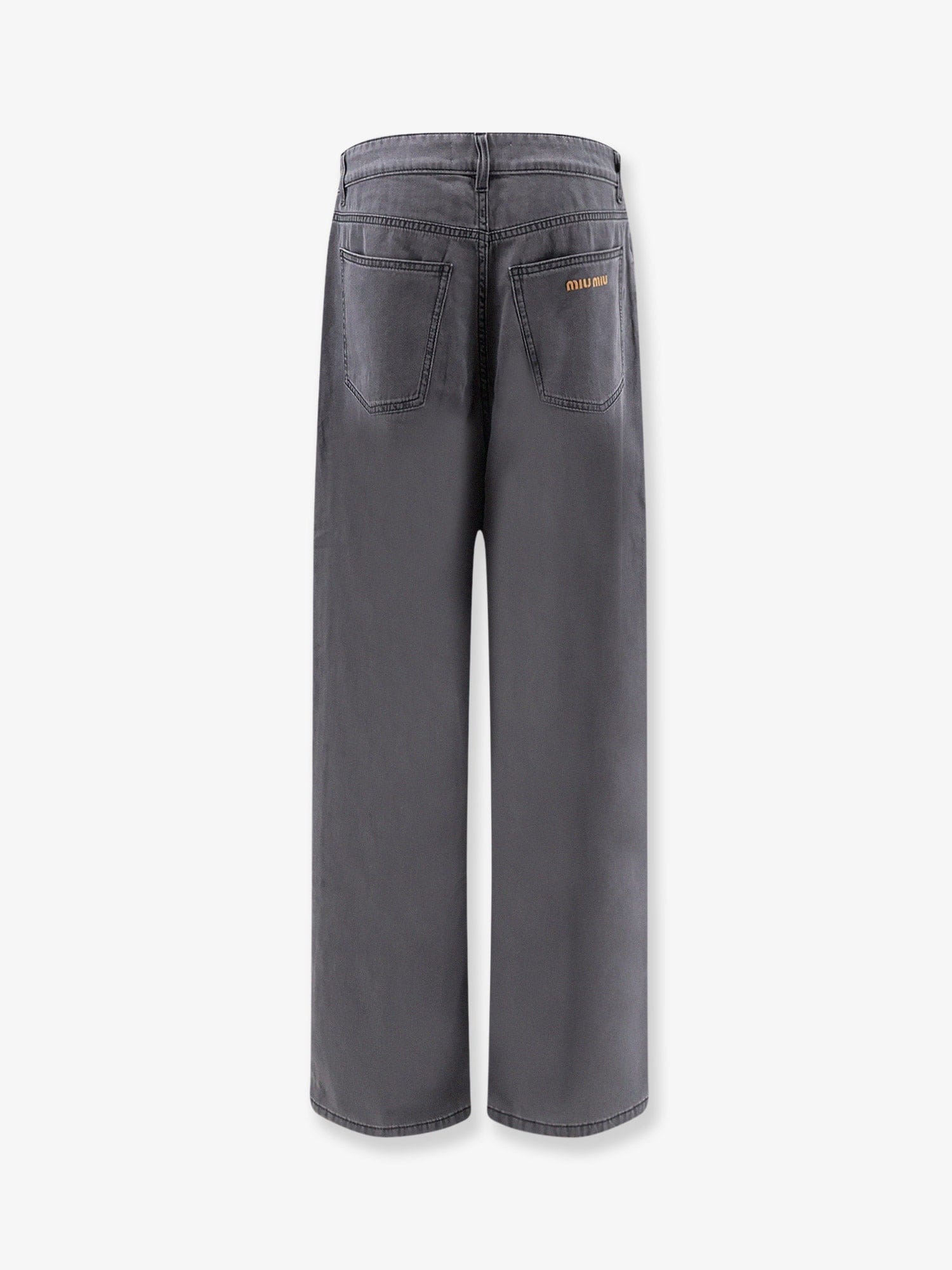 MIU MIU Grey Light Denim trousers