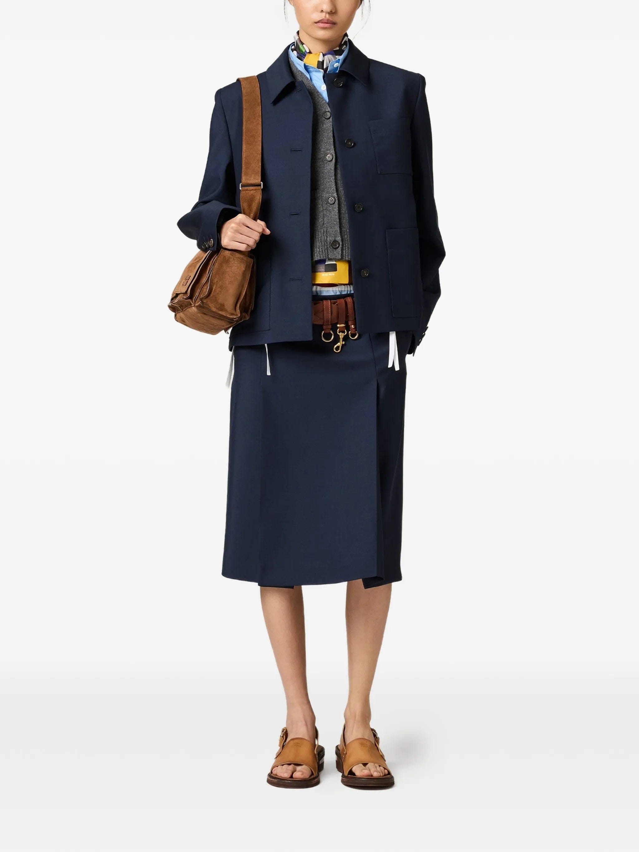 Miu Miu tie side sleeveless shirt