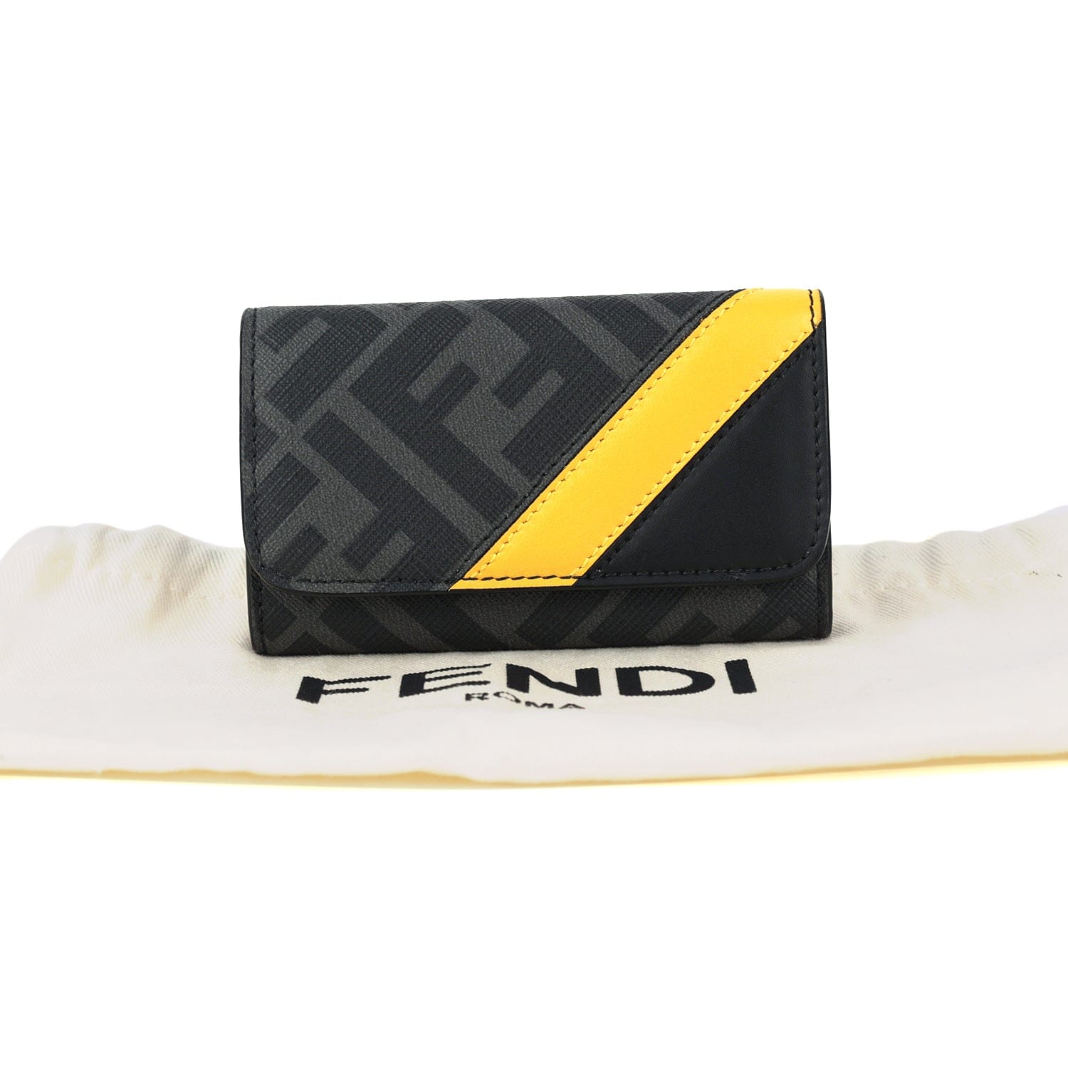 Fendi Monogram Canvas Leather Keycase