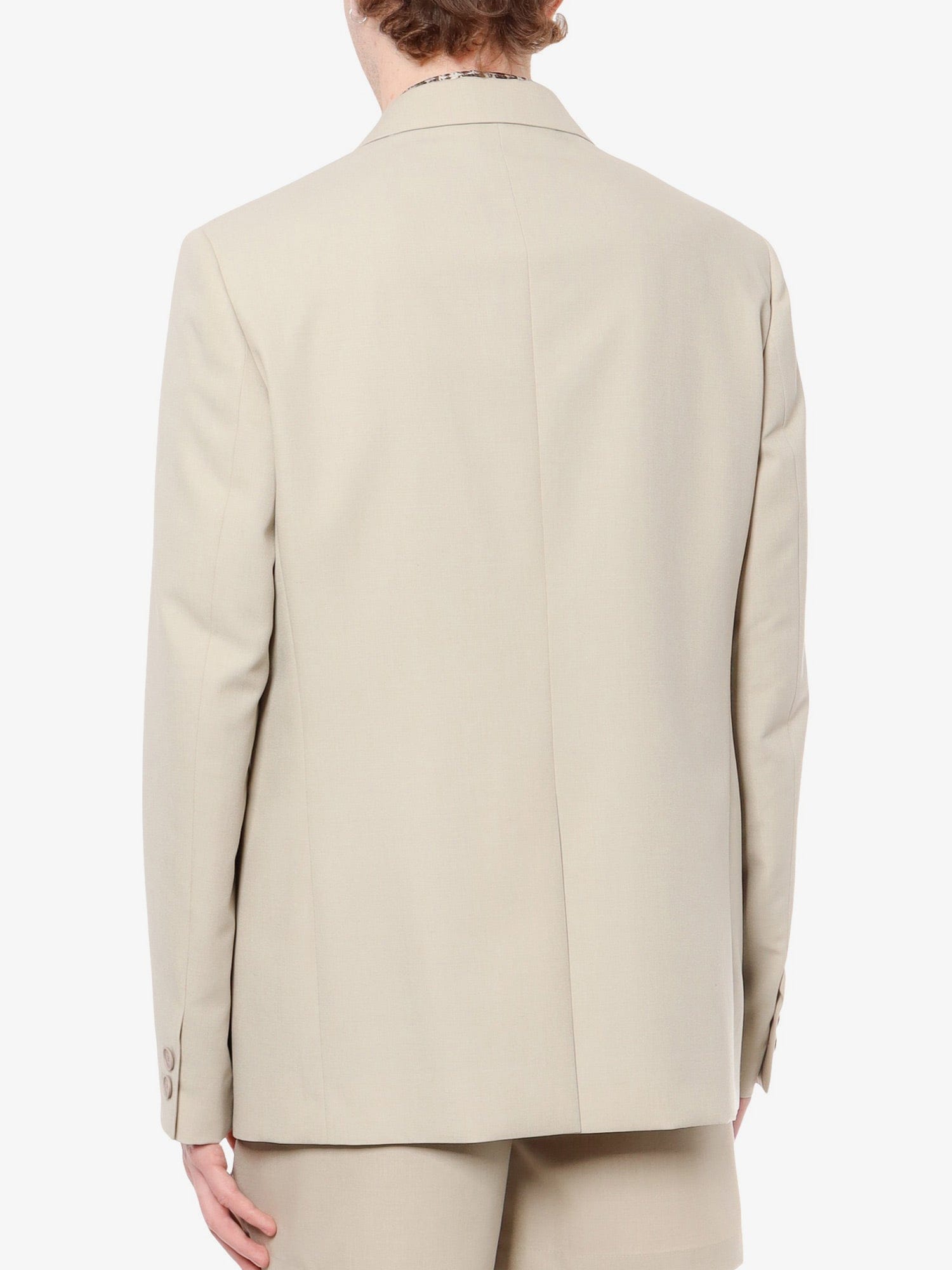 Fendi Virgin wool blazer with logoed buttons