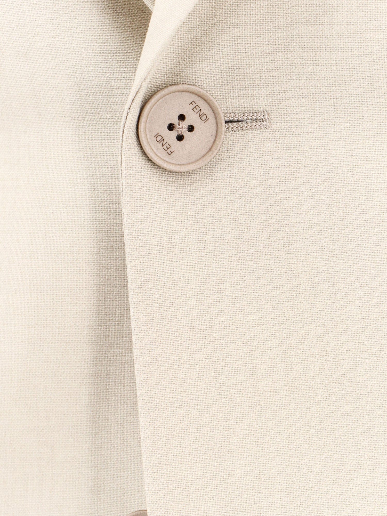 Fendi Virgin wool blazer with logoed buttons