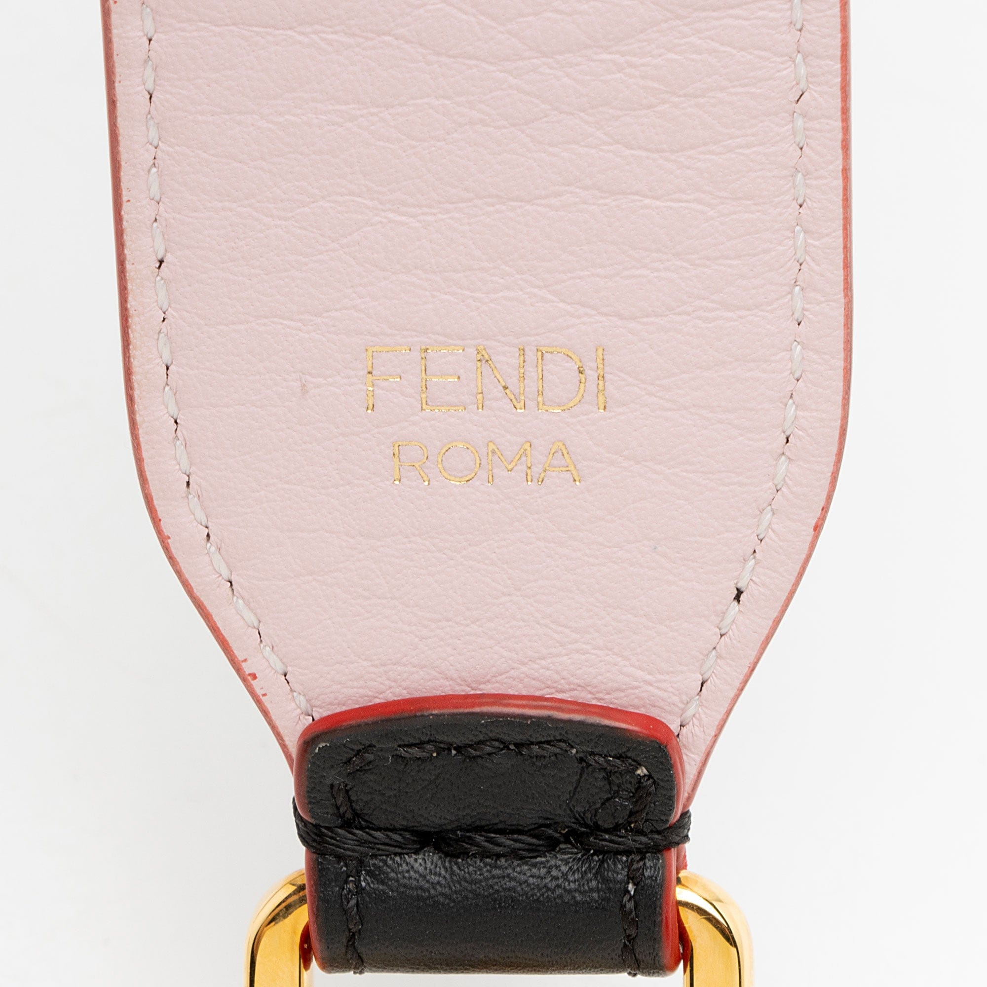 Fendi Studded Leather Strap You Shoulder Strap