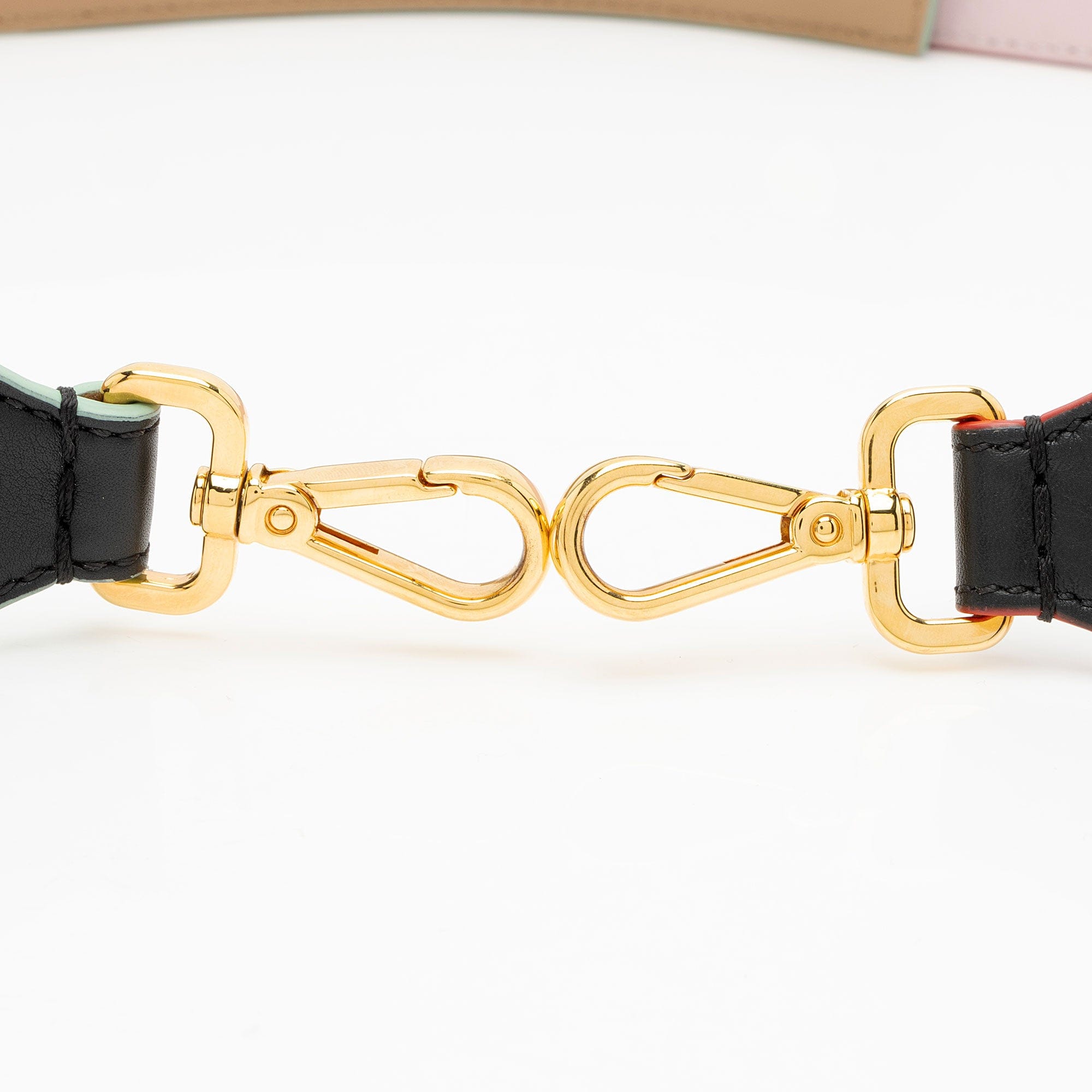 Fendi Studded Leather Strap You Shoulder Strap