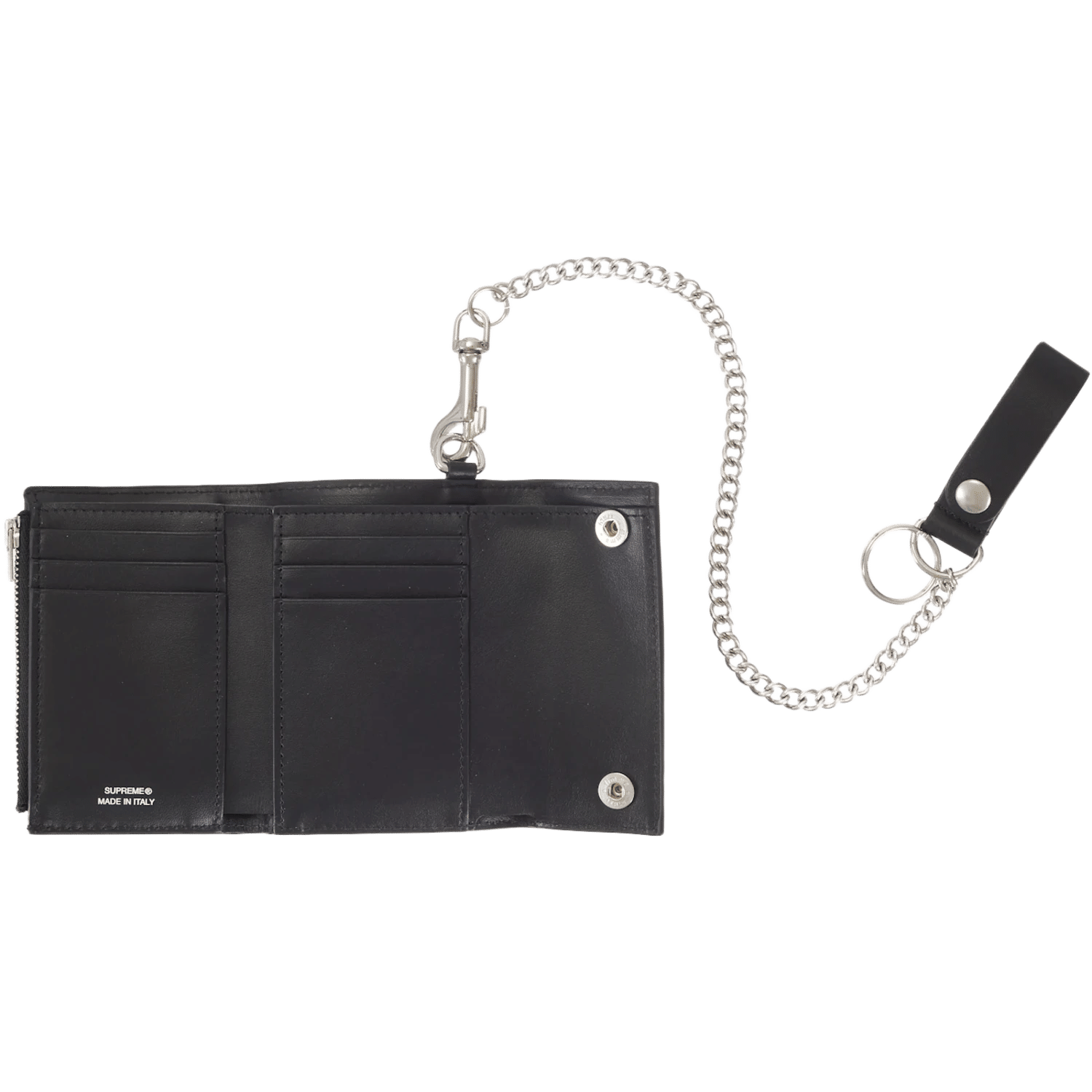 Supreme Leather Chain Wallet (SS26) Black