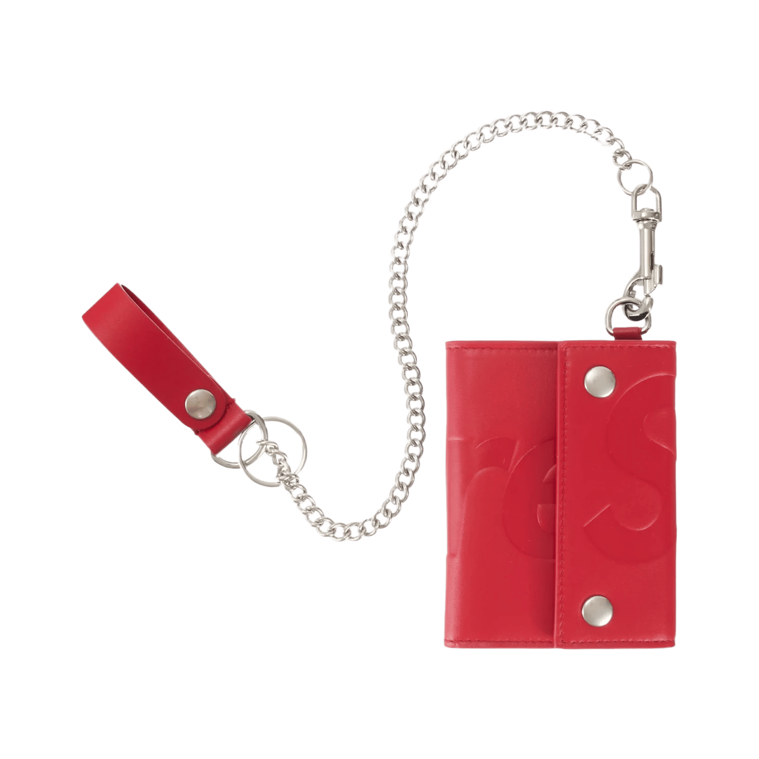 Supreme Leather Chain Wallet (SS26) Red