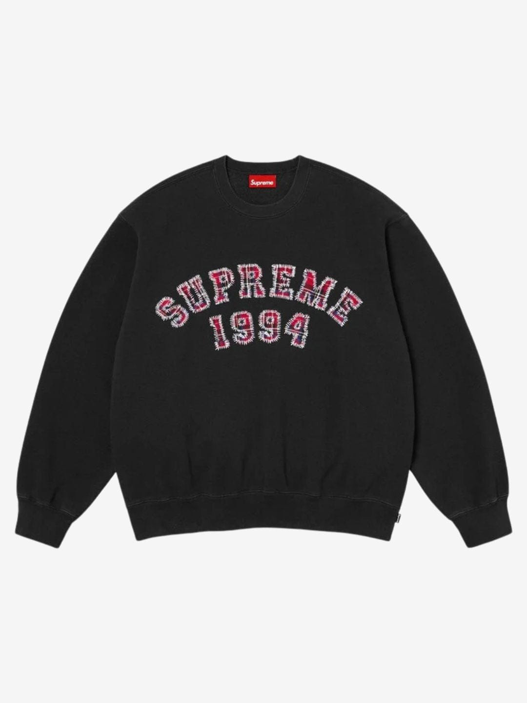 Supreme Plaid Arc Crewneck Black