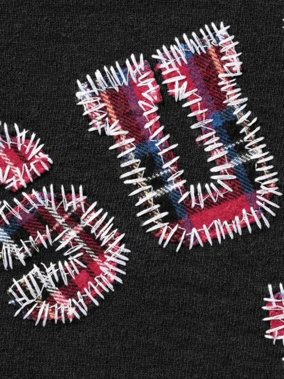 Supreme Plaid Arc Crewneck Black