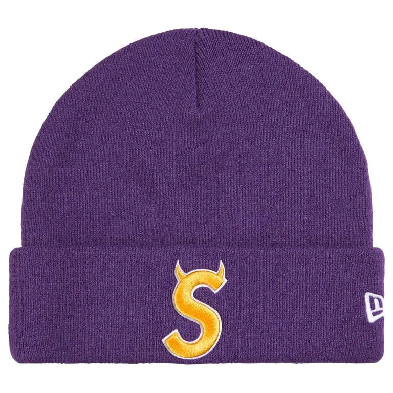 Supreme New Era Devil S Logo Beanie (Purple)