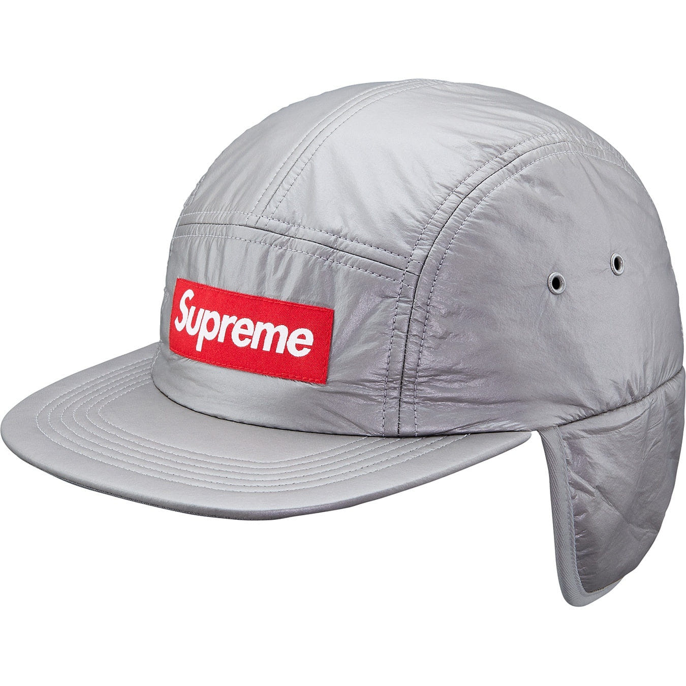Supreme Primaloft Ear Flap Camp Cap Silver