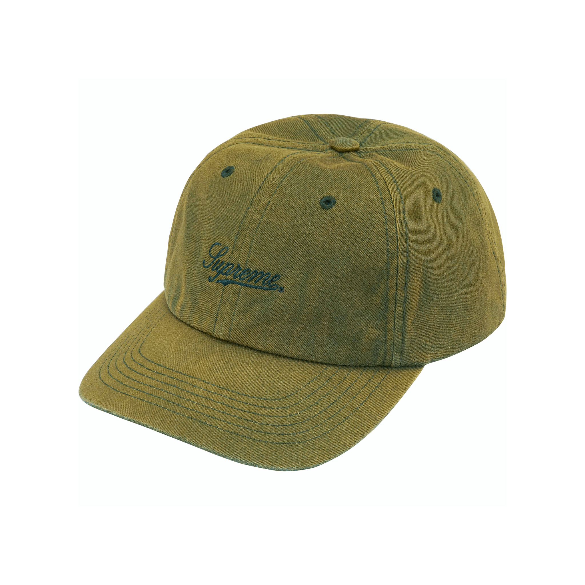 Supreme Bleached Chino 6 - Panel Cap Green (FW24)