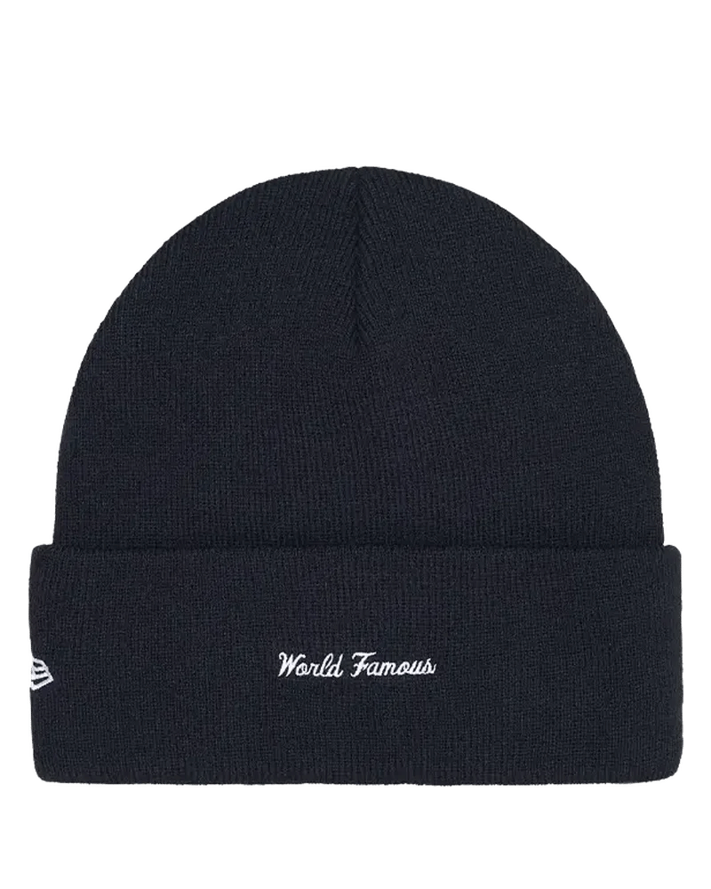 Supreme New Era Box Logo Beanie Navy Blue (FW25)