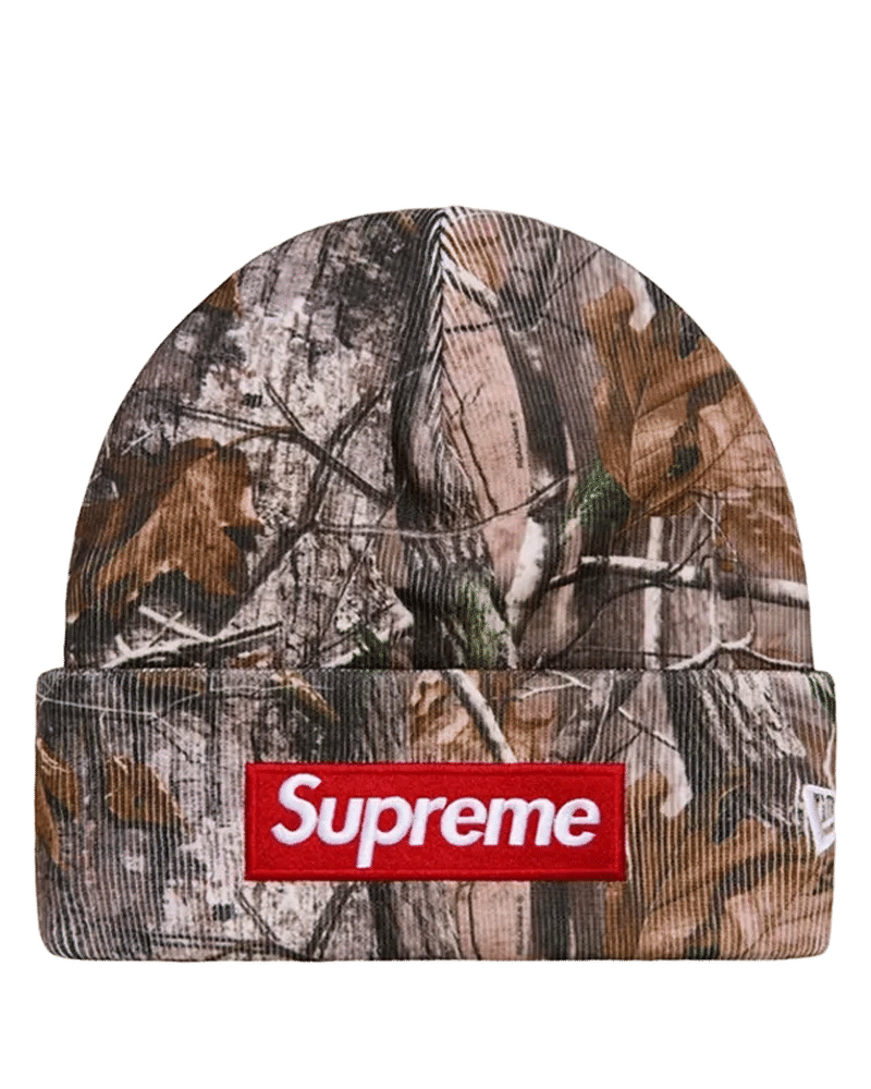 Supreme New Era Box Logo Beanie Forest Camo (FW25)