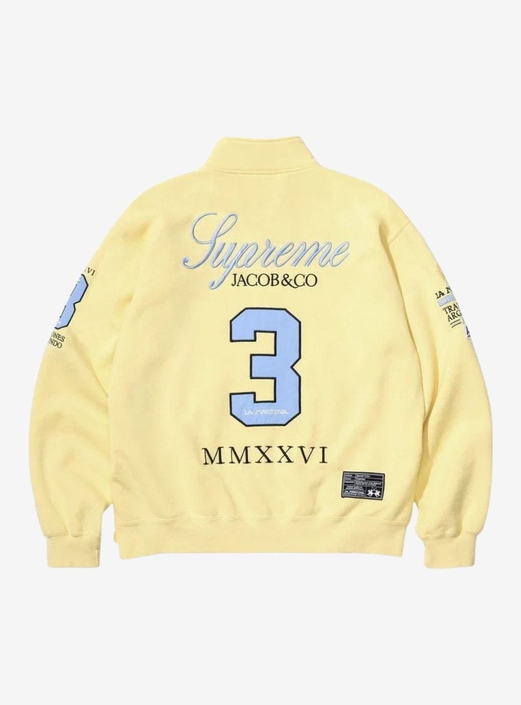 Supreme La Martina Zip Up Sweatshirt Yellow