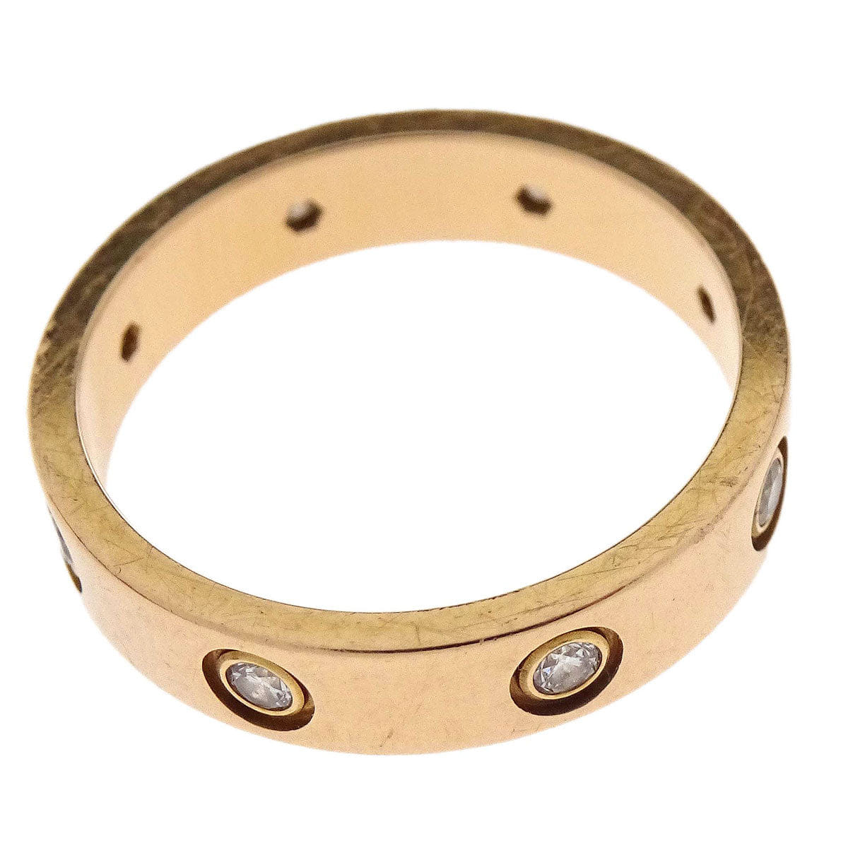 Cartier Mini Love Ring Au750 GOE471 Diamond #51 Jewelry