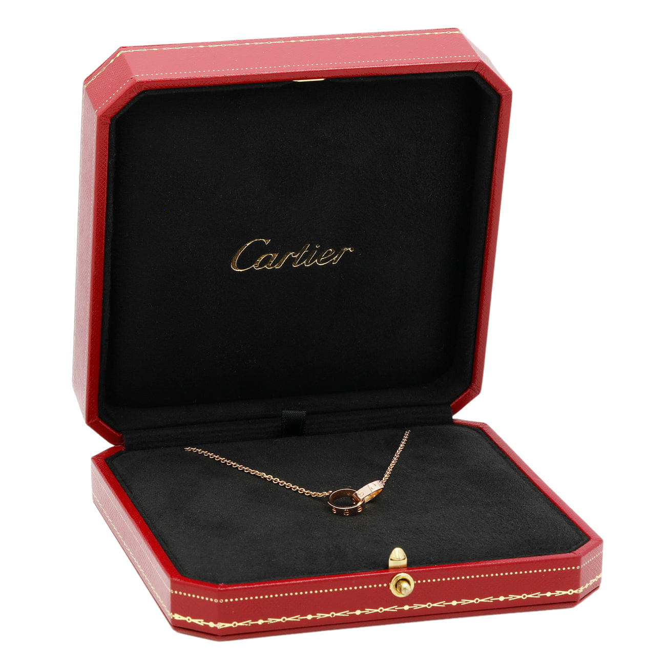 Cartier 18K Rose Gold Interlocking Love Pendant