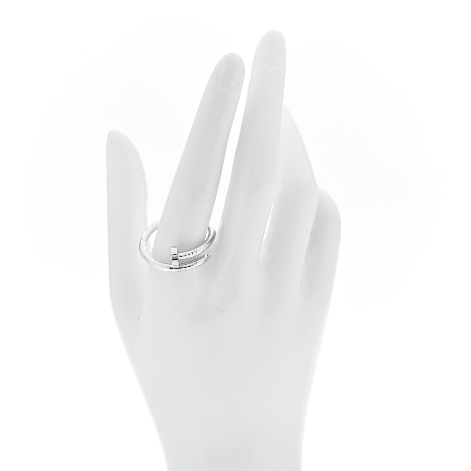 Cartier 18K White Gold Juste Un Clou Ring 67 11.75