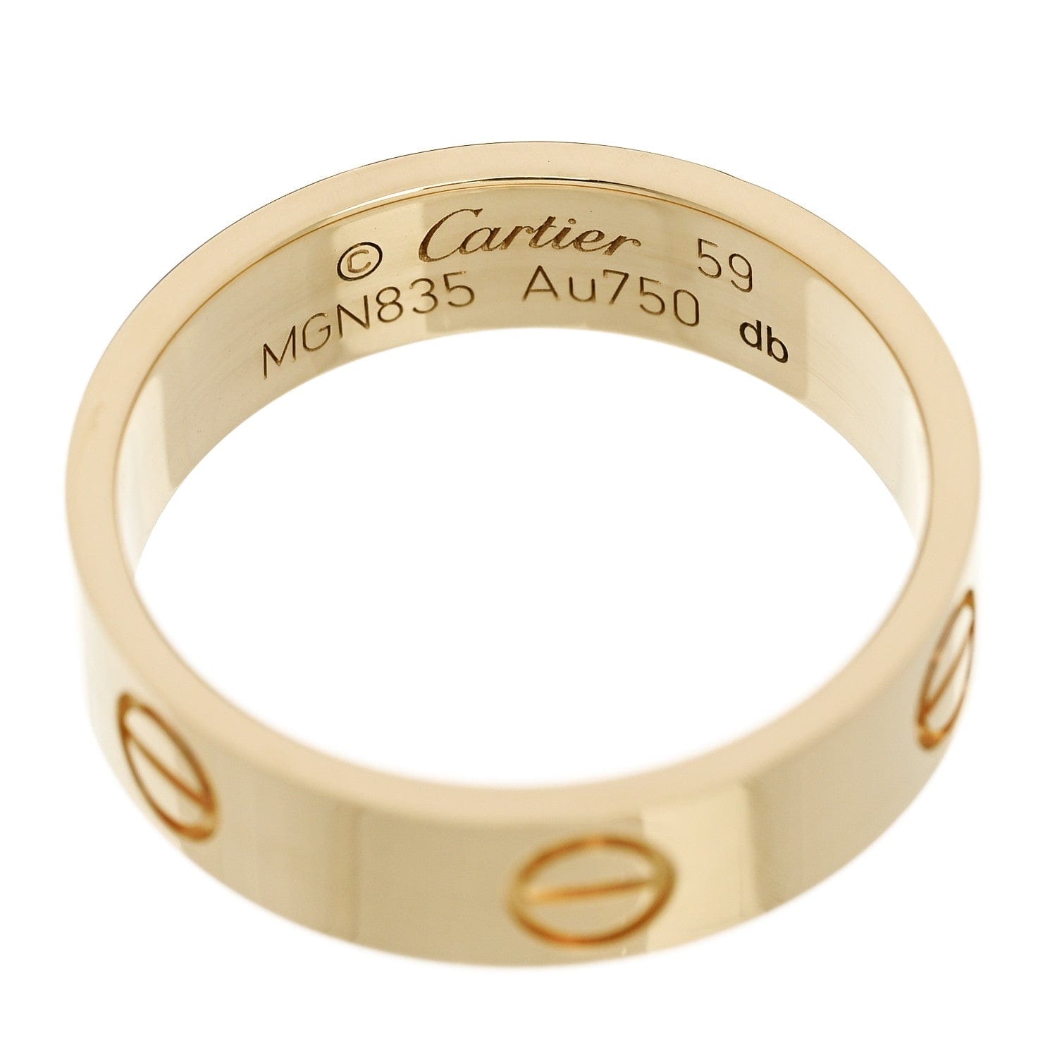 Cartier 18K Yellow Gold 5.5 mm LOVE Ring 59 8.75
