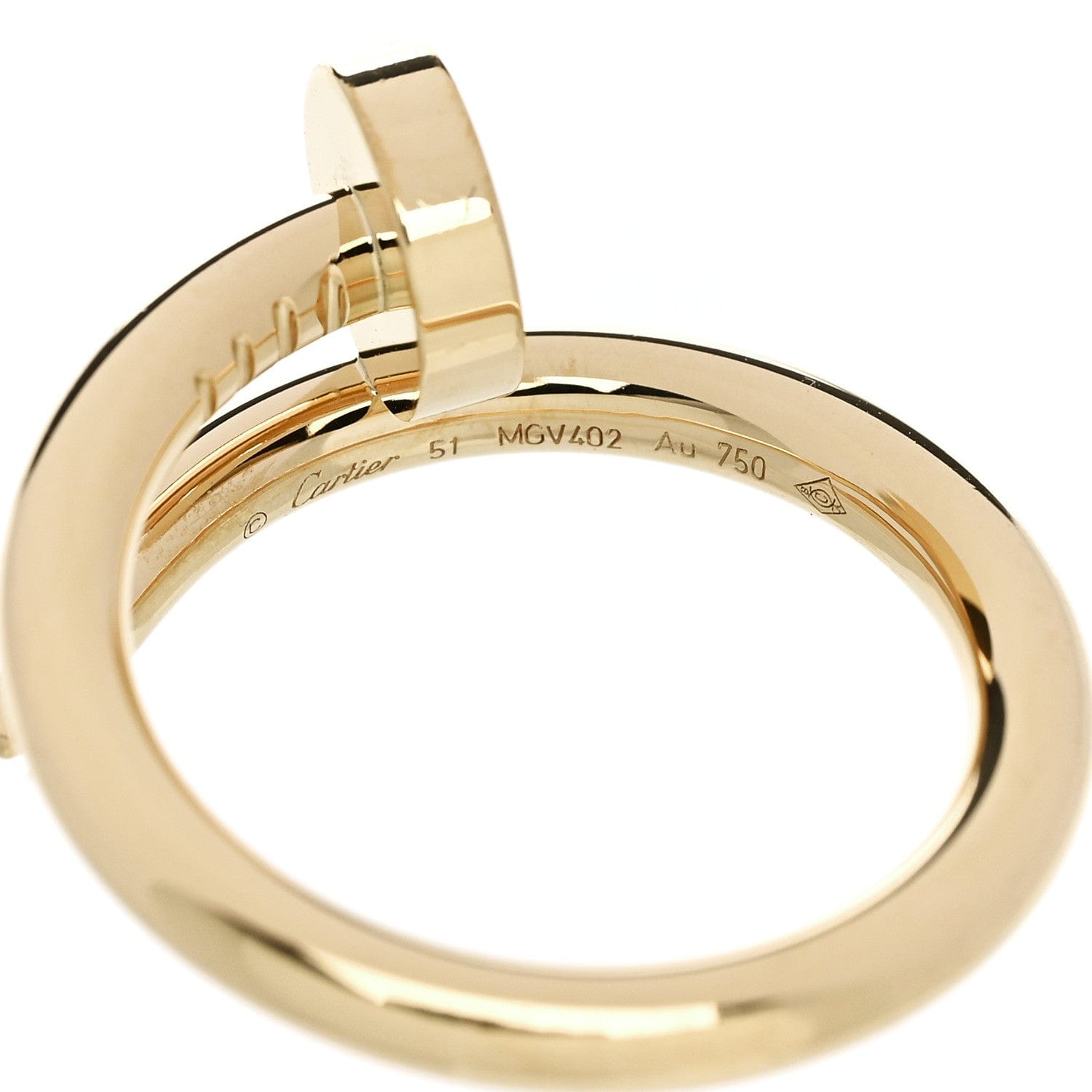 Cartier 18K Yellow Gold Juste Un Clou Ring 51 5.75
