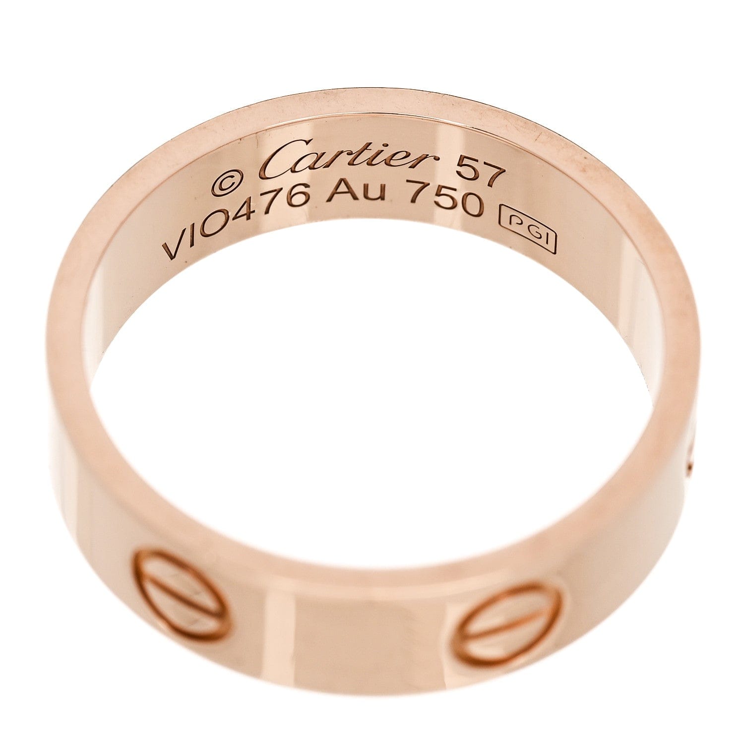 Cartier 18K Pink Gold 5.5 mm LOVE Ring 57 8