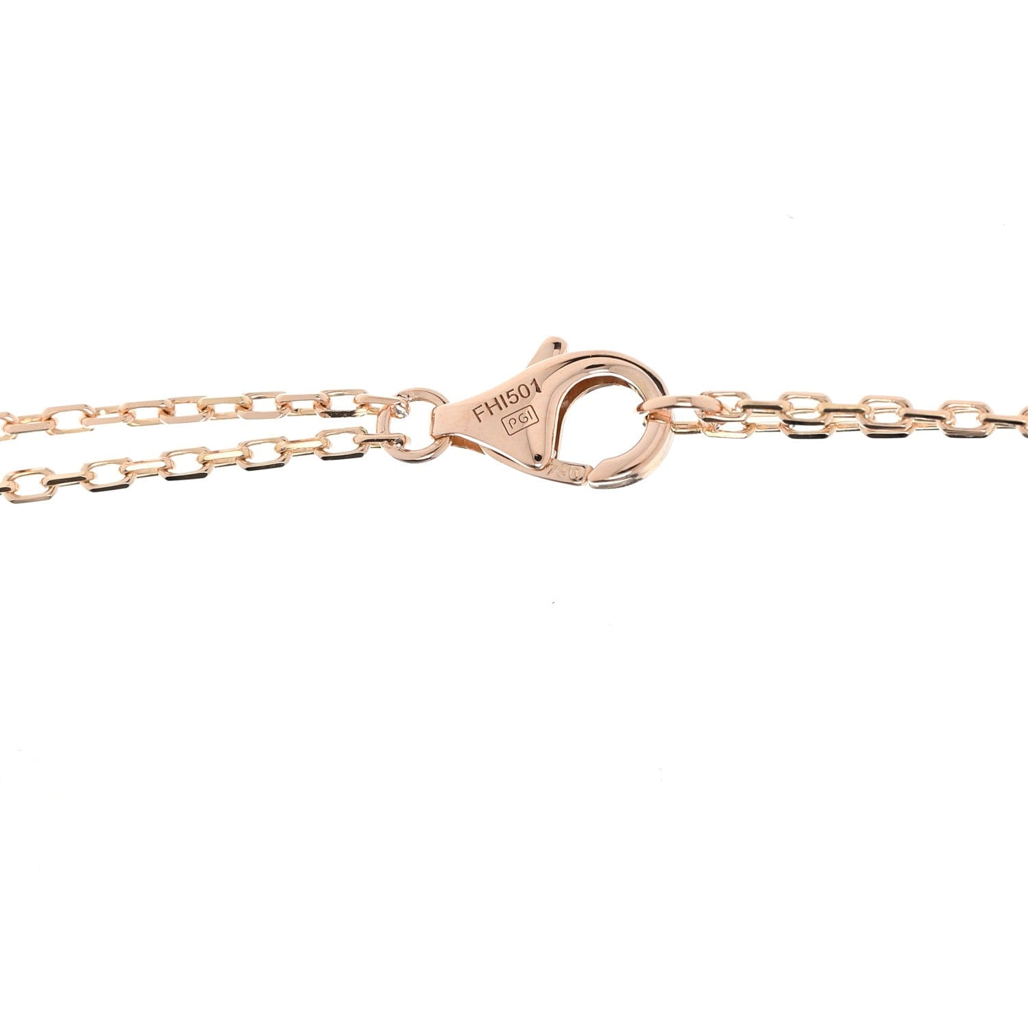 Cartier 18K Pink Gold 2 Diamond LOVE Necklace