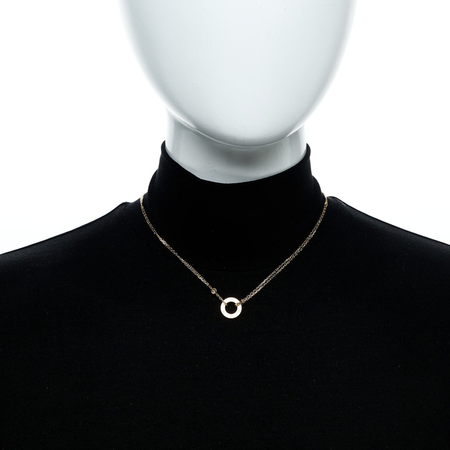 Cartier 18K Yellow Gold 2 Diamond LOVE Necklace