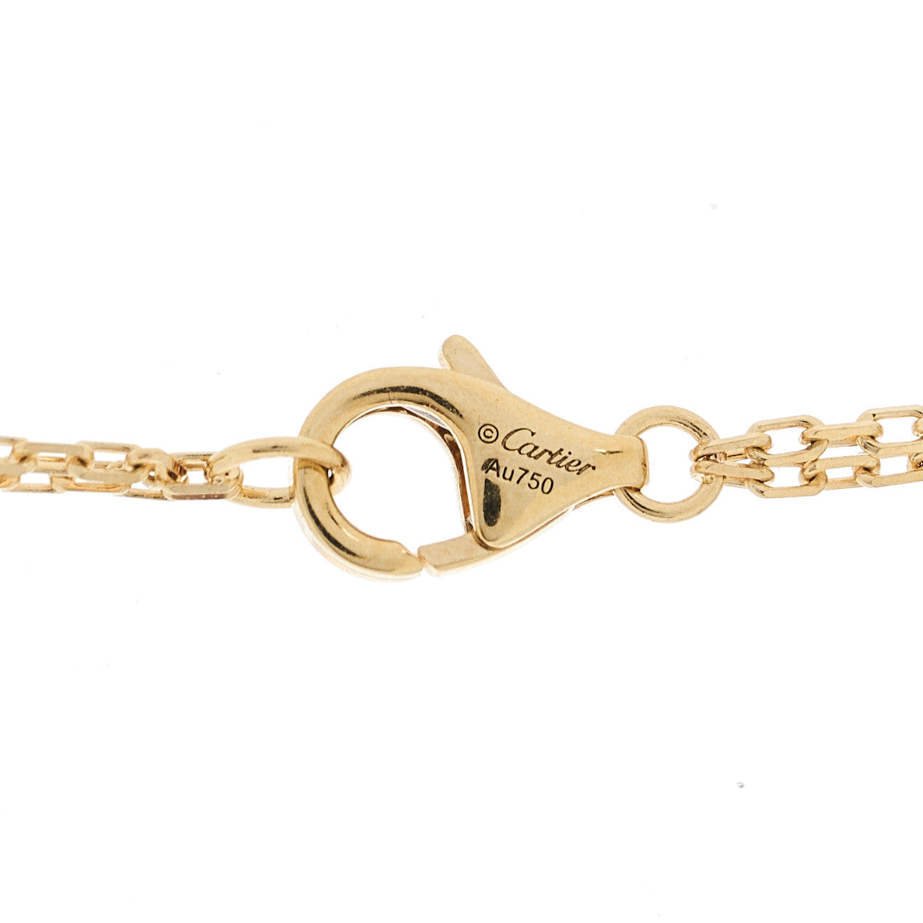 Cartier 18K Yellow Gold 2 Diamond LOVE Necklace