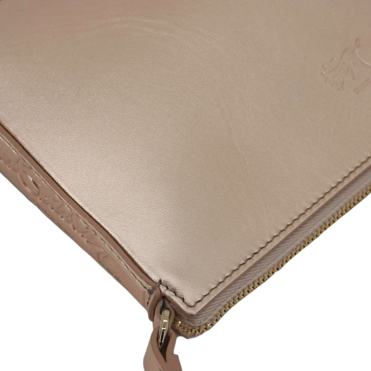 CHRISTIAN LOUBOUTIN Loubila Metallic Nappa Leather Tote Bag Leche