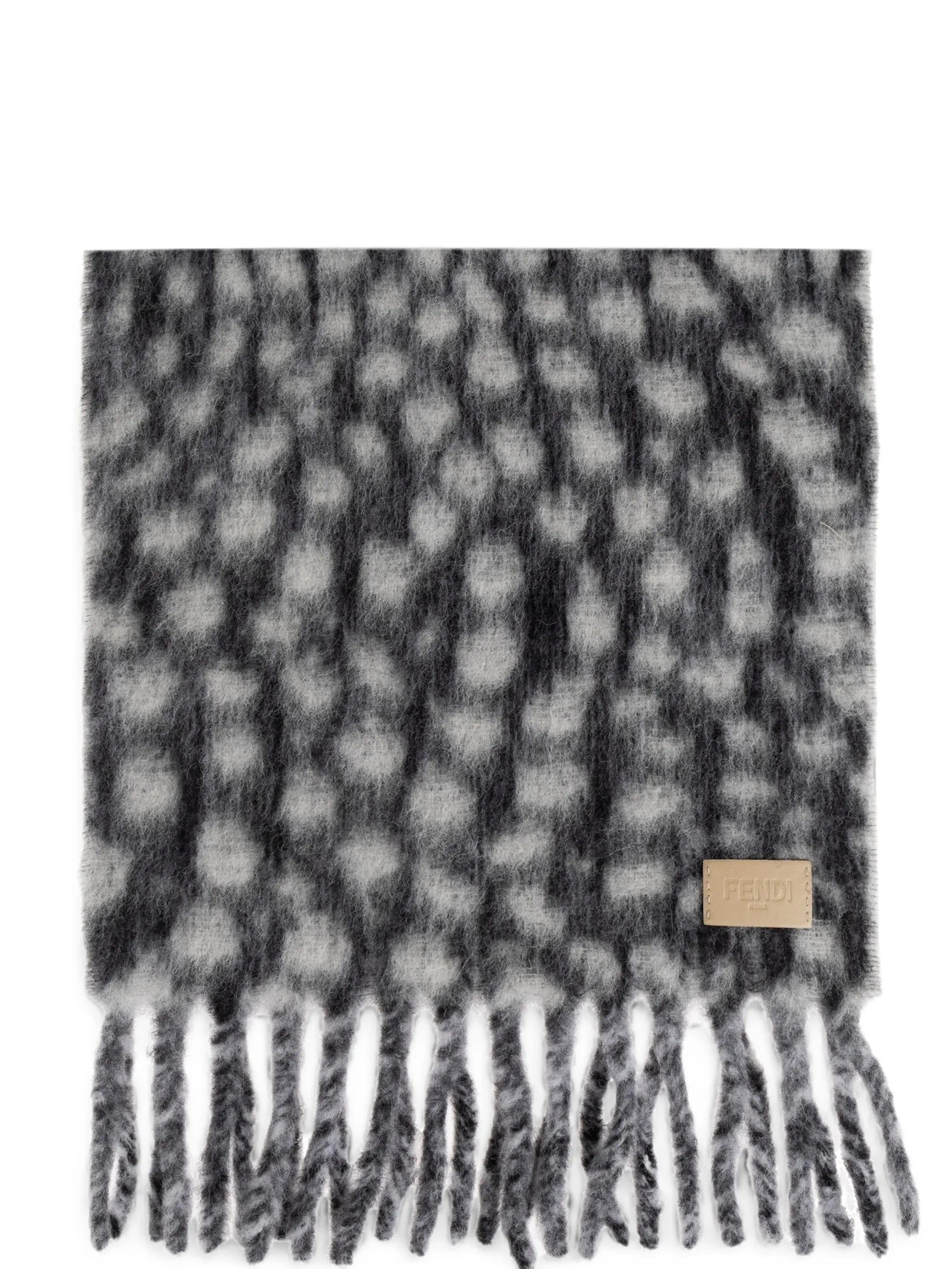 Fendi fringed checked scarf