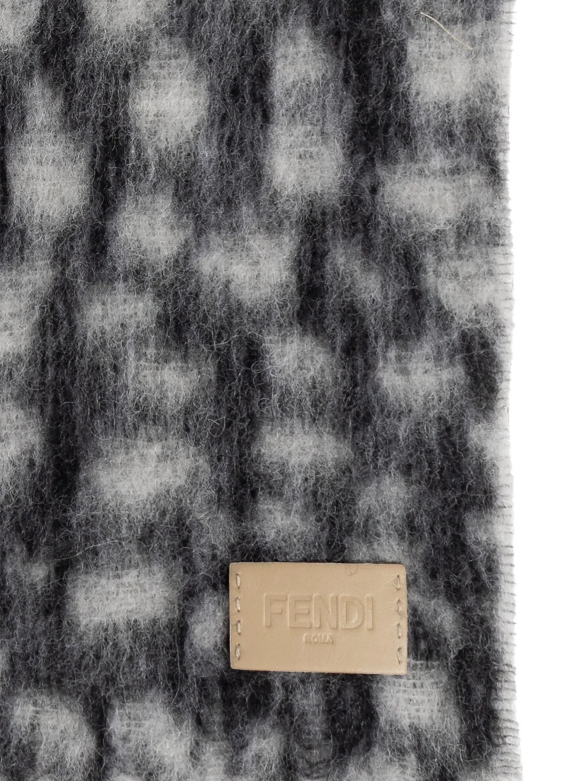 Fendi fringed checked scarf