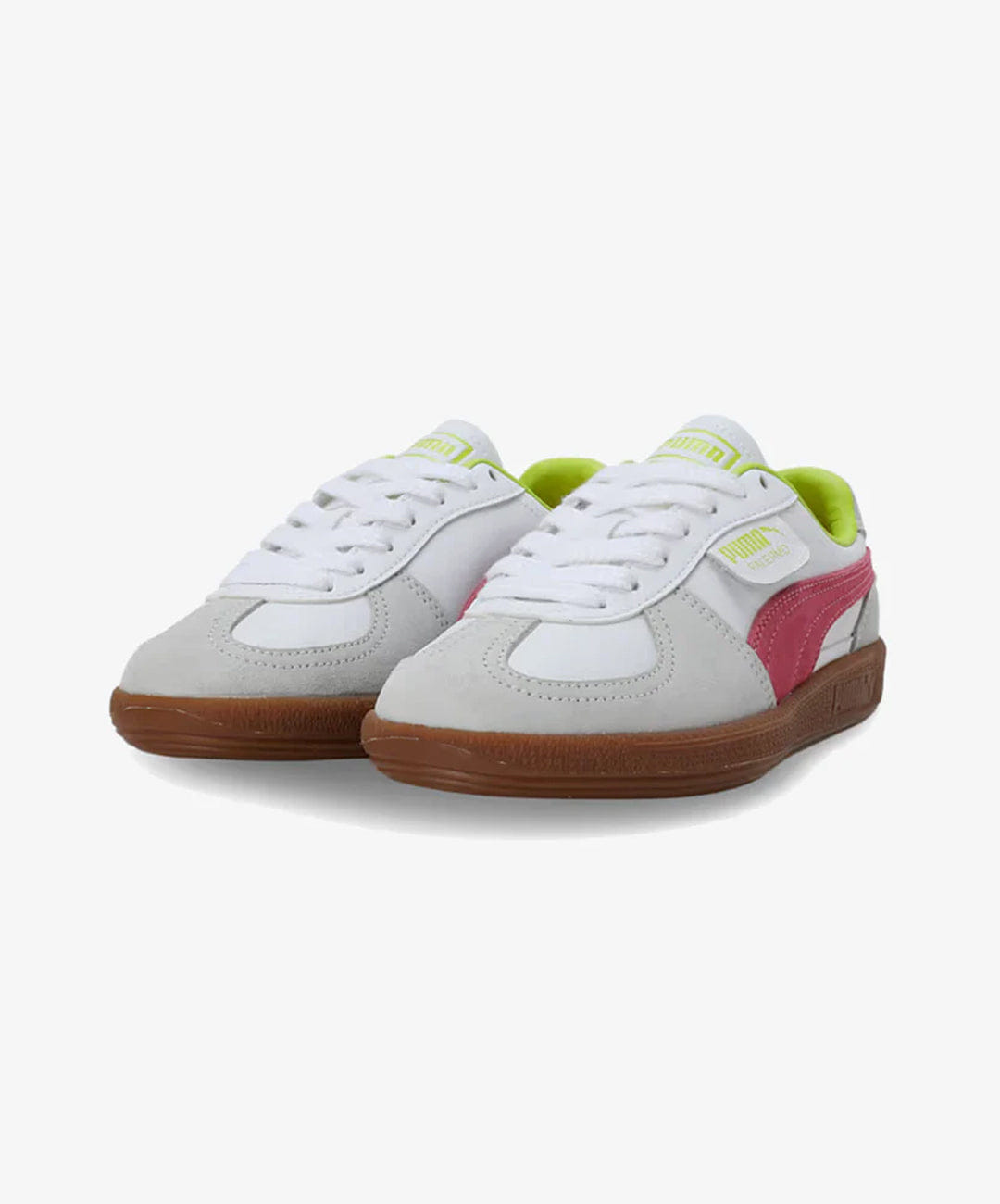 PUMA | PALERMO { WHITE/FLURO PINK PES