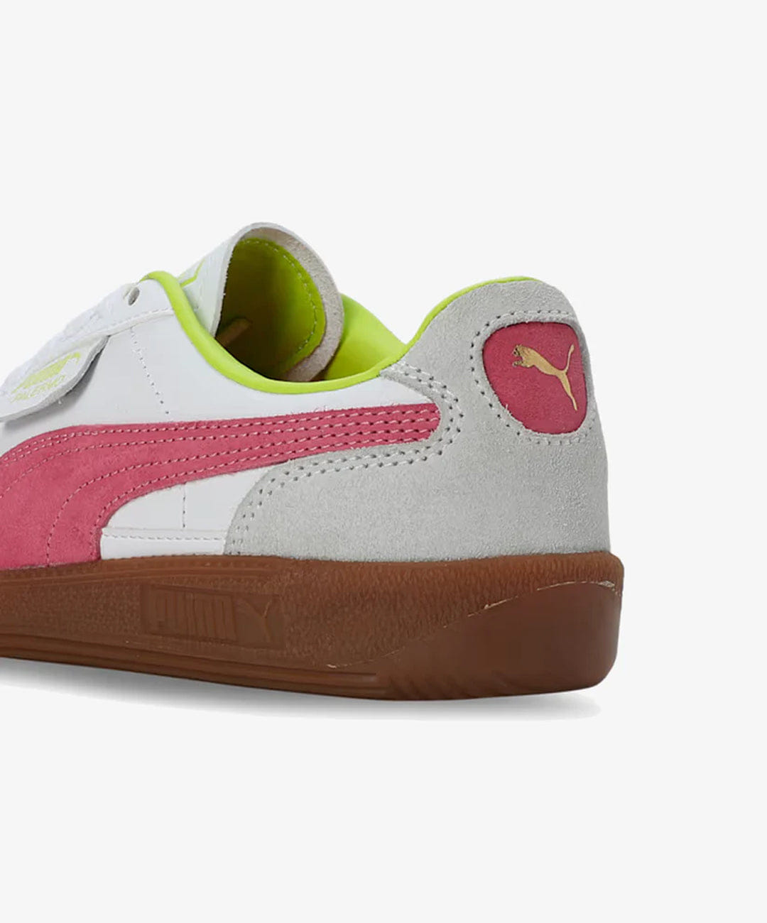 PUMA | PALERMO { WHITE/FLURO PINK PES
