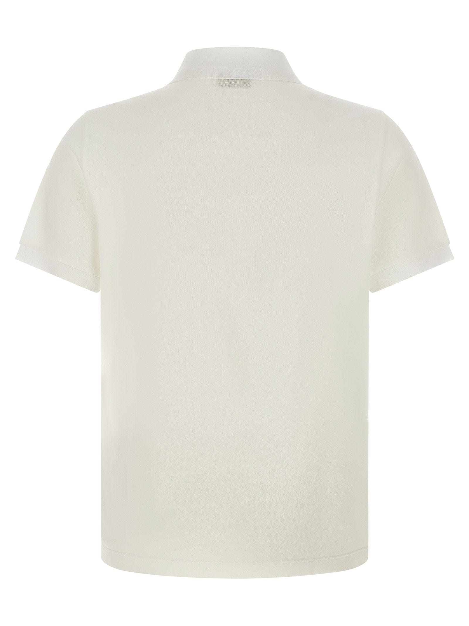 Fendi FF Metallic Logo Polo Shirt — Cream