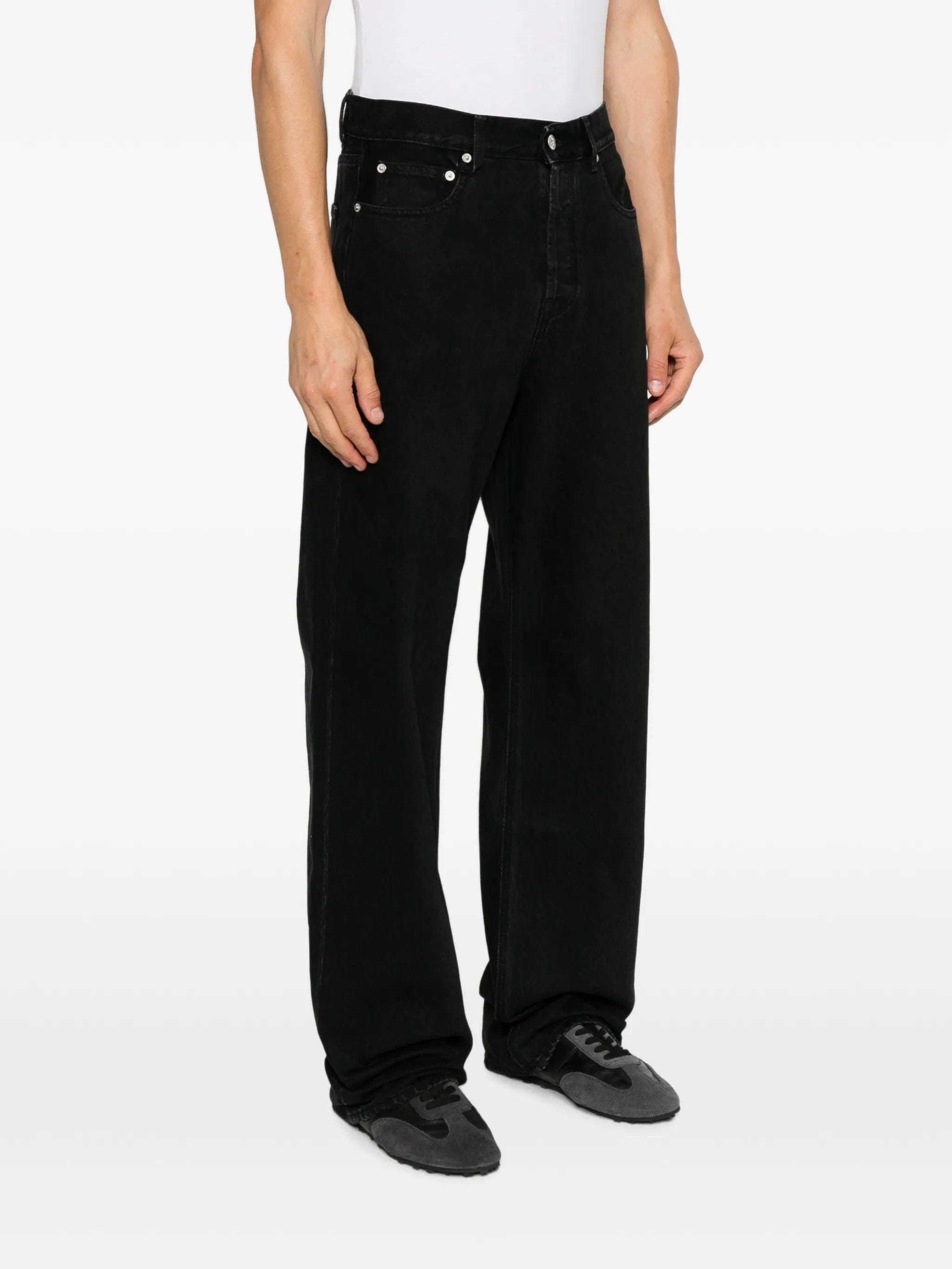 Jacquemus logo - embroidered straight - leg jeans