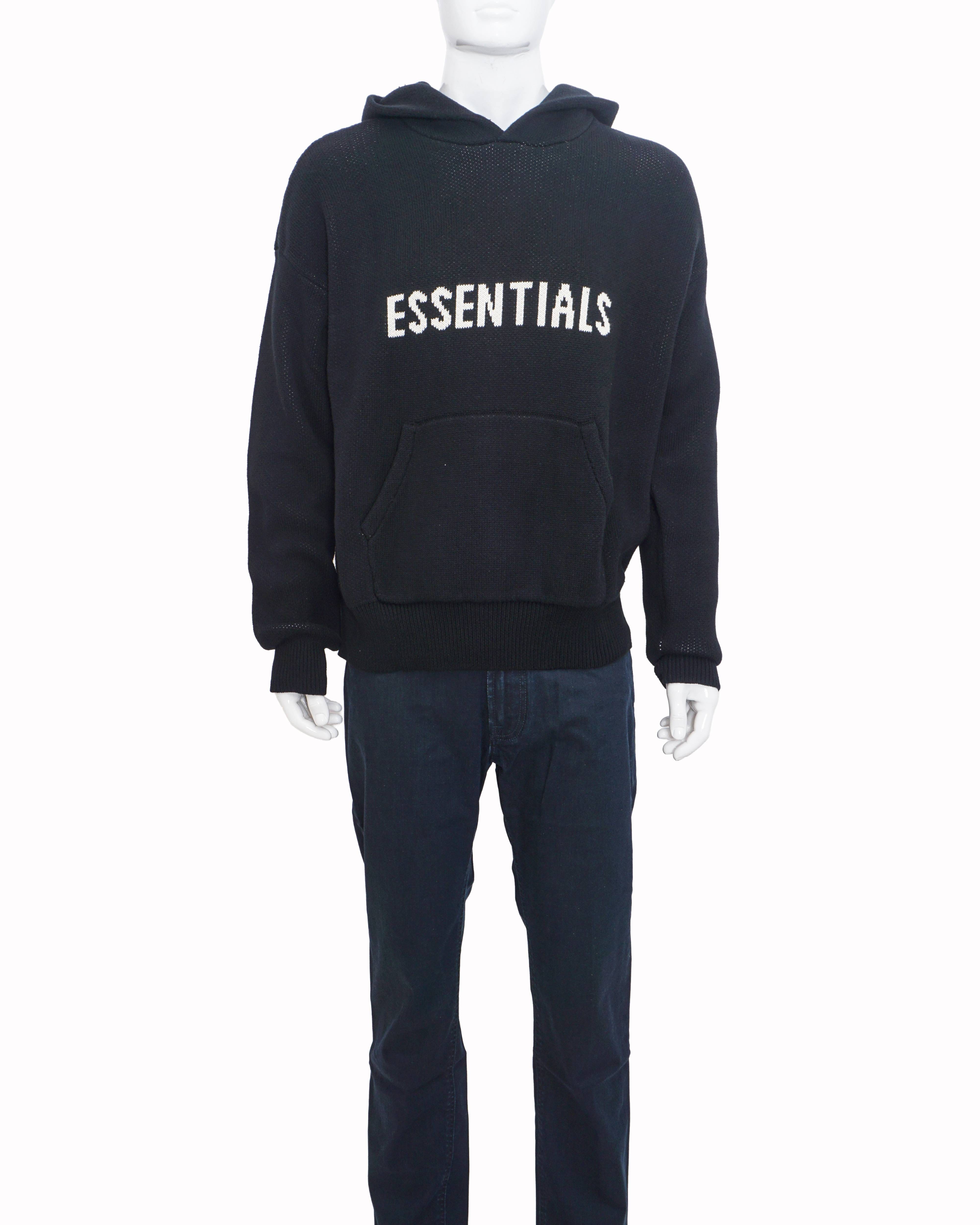 Fear of God Essentials Essentials Fear of God Knit Pullover Hoodie Black