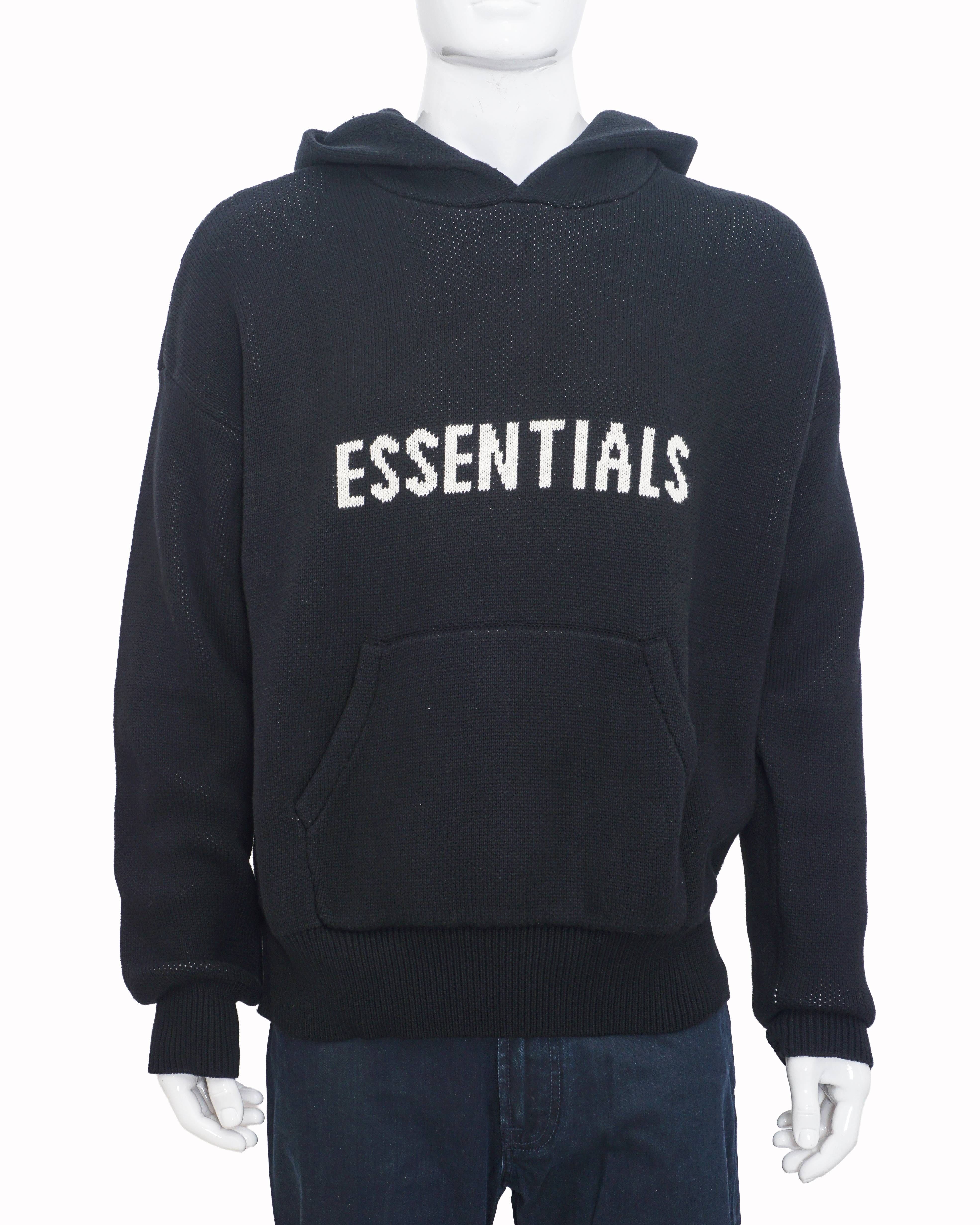 Fear of God Essentials Essentials Fear of God Knit Pullover Hoodie Black