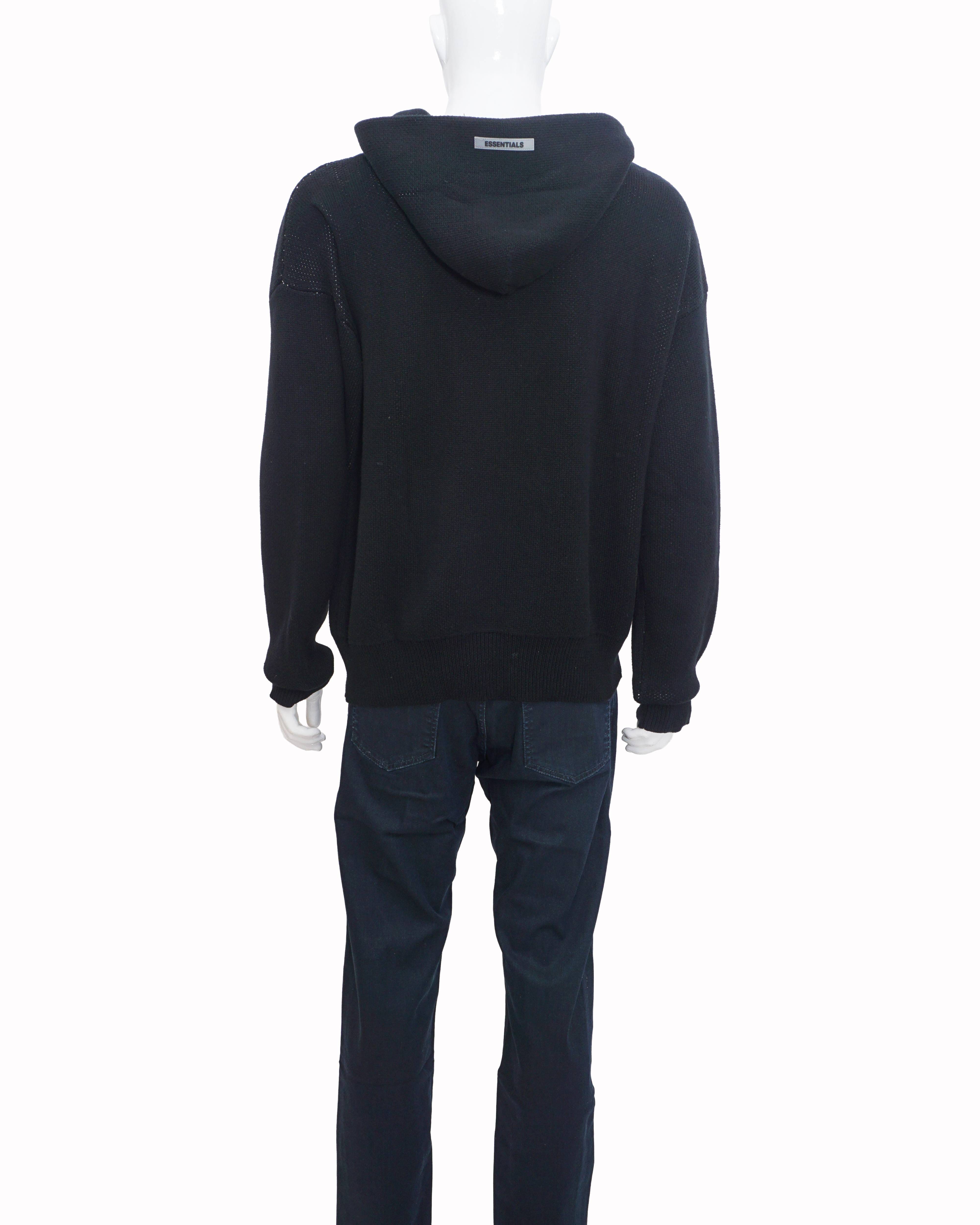 Fear of God Essentials Essentials Fear of God Knit Pullover Hoodie Black