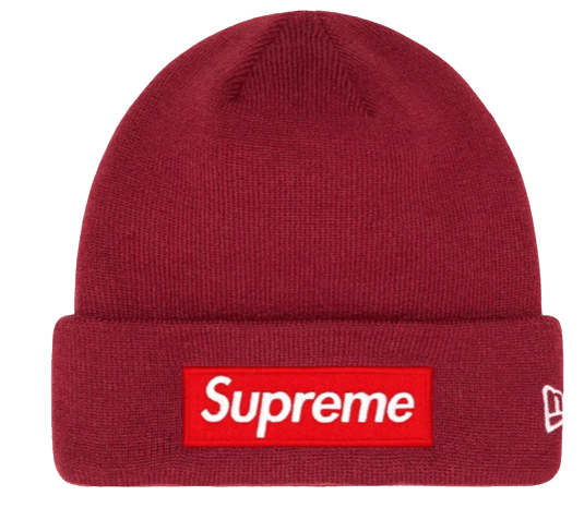 Supreme New Era Box Logo Beanie (FW22) Cardinal