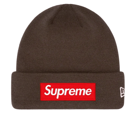 Supreme New Era Box Logo Beanie (FW22) Brown
