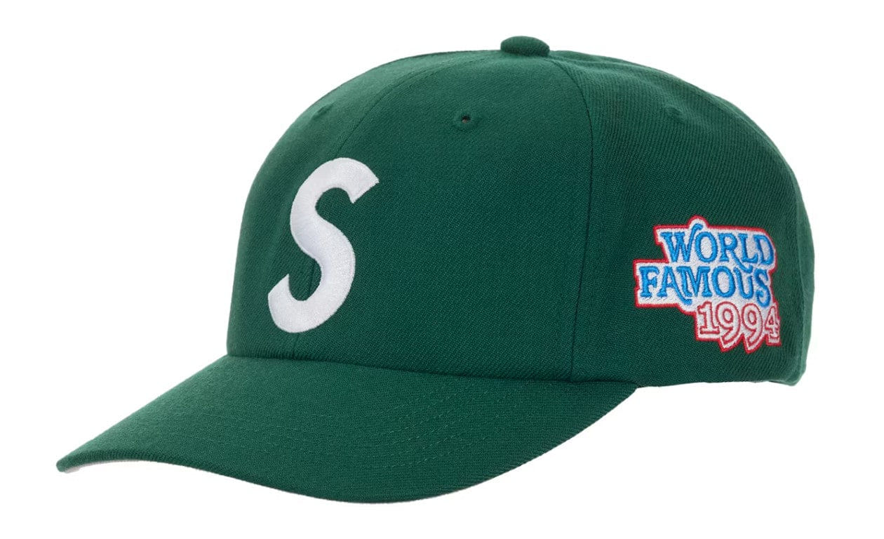 Supreme World Famous S Logo 6 - Panel Hat Green
