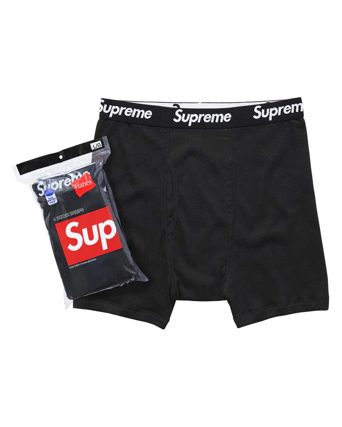 Supreme x Hanes Boxer Briefs Black (4 - Pack)