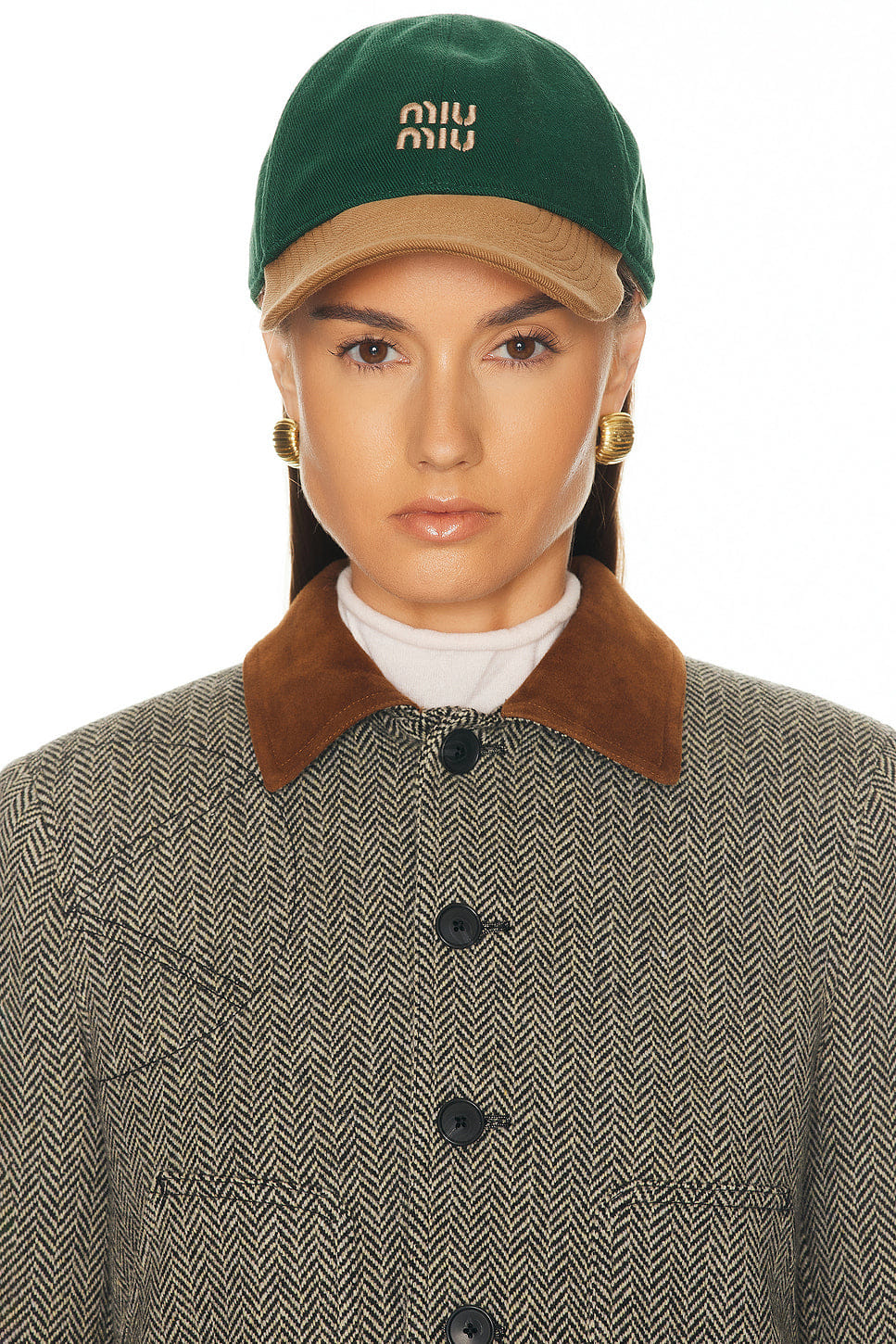 Miu Miu Drill Washed Bicolore Hat