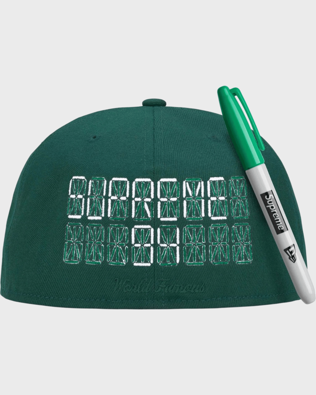 Supreme Sharpie Box Logo New Era Dark Green