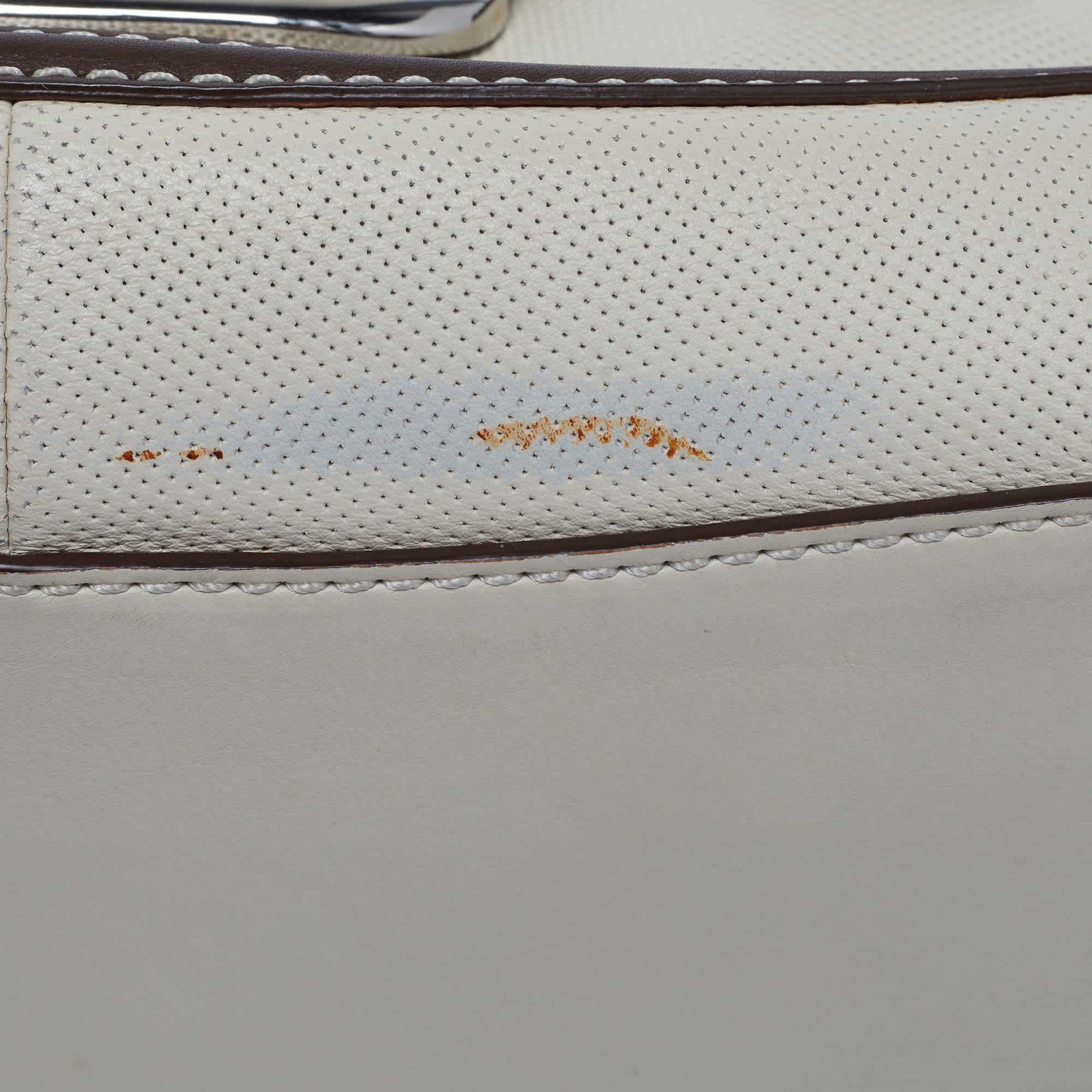 Off-White Tod's Flap Brown/off White Canvas And Leather Satchel