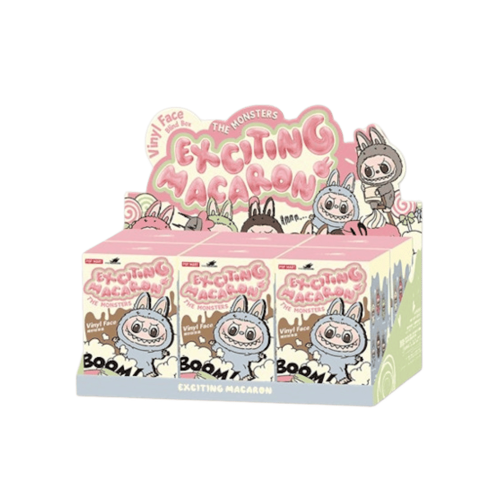 Pop Mart Labubu The Monster Tasty Macarons Vinyl Face Sealed Case (6 Blind Boxes)
