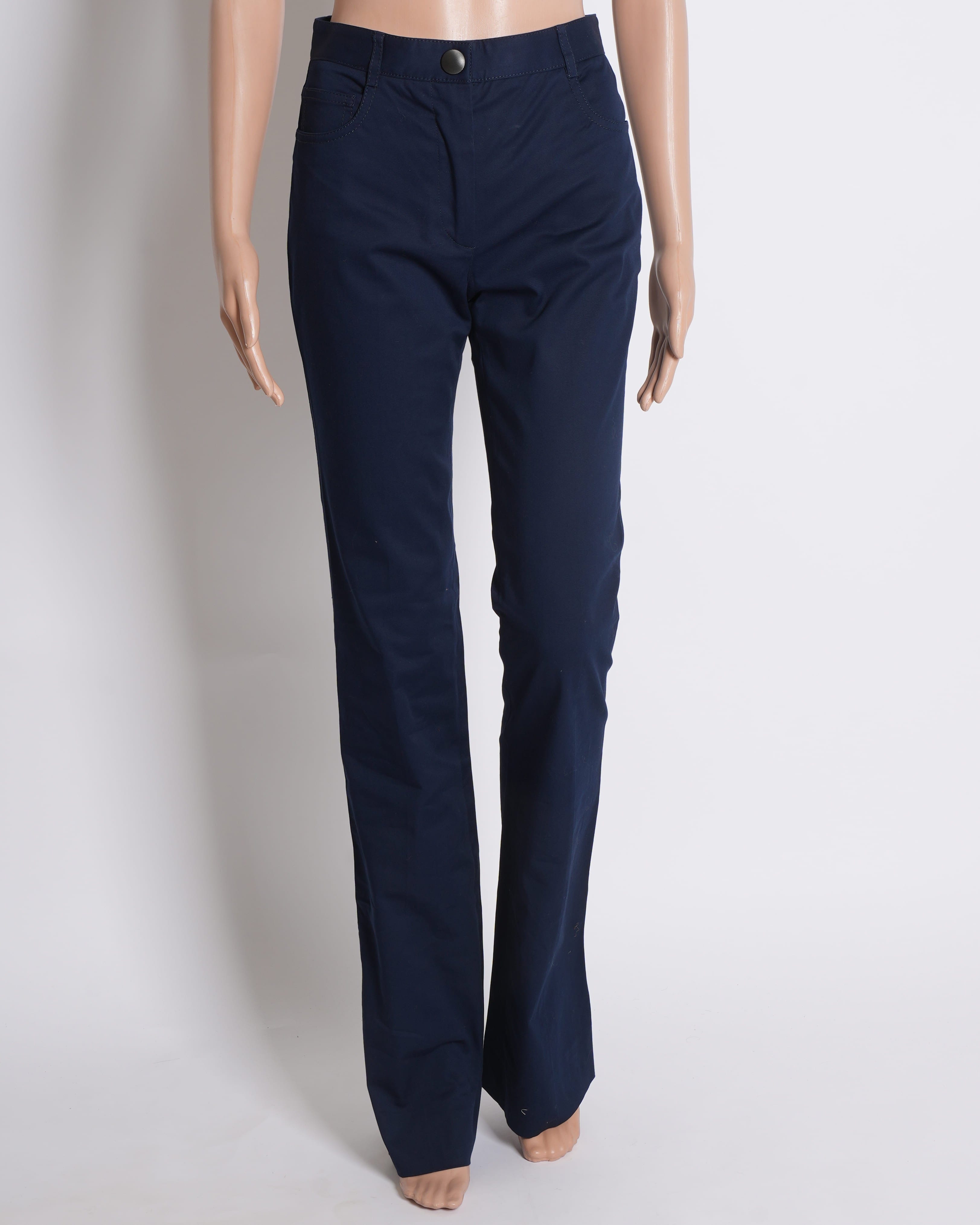 Miu Miu New Miu Miu Navy Blue Pants