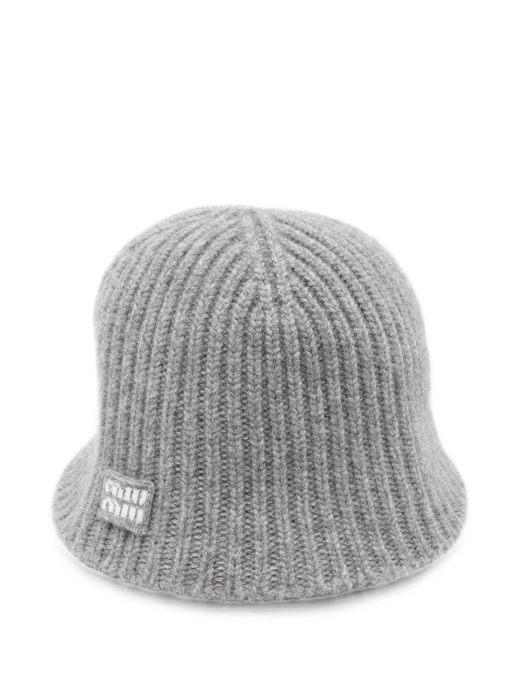 Miu Miu logo - patch ribbed bucket hat