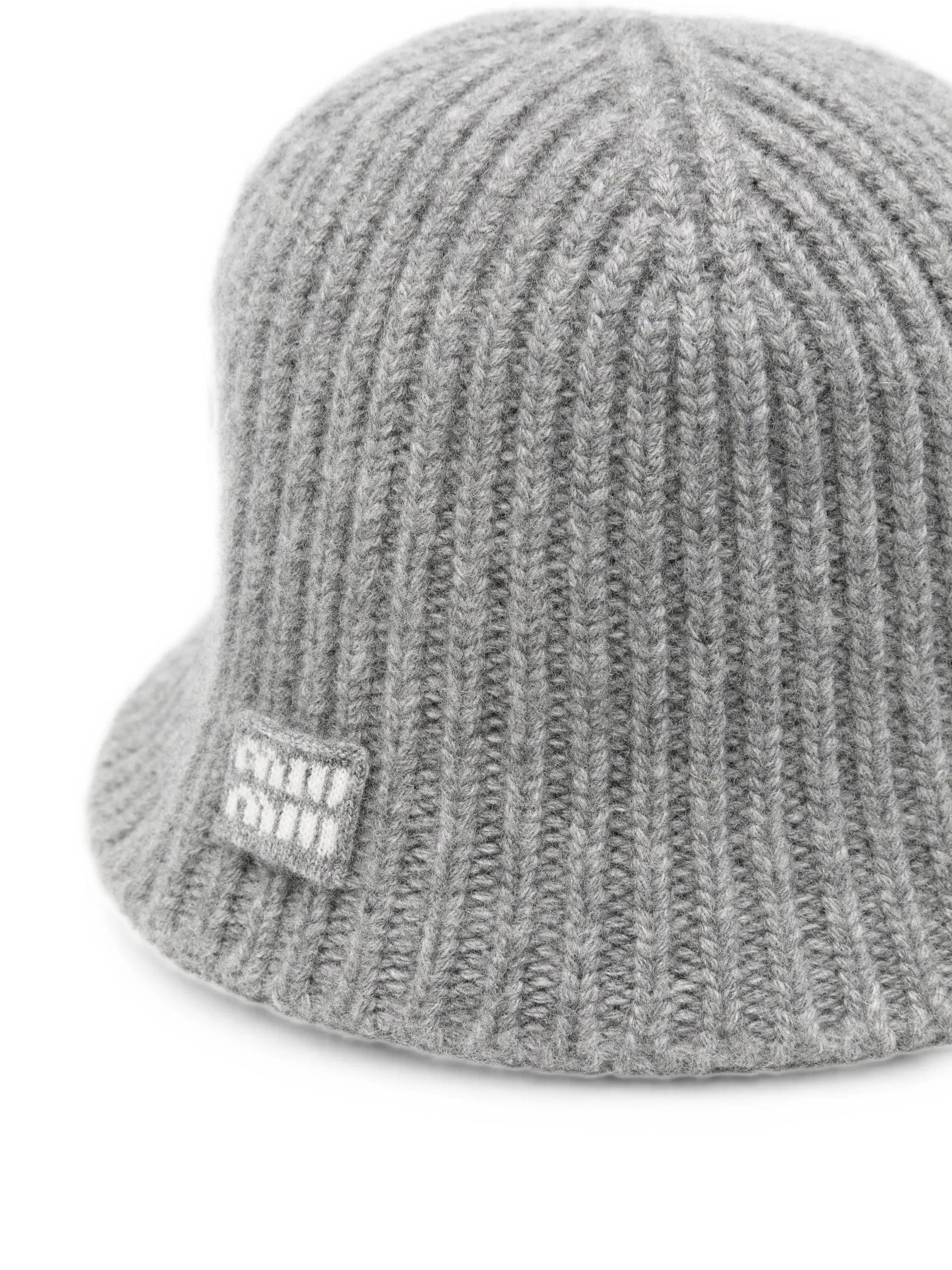 Miu Miu logo - patch ribbed bucket hat